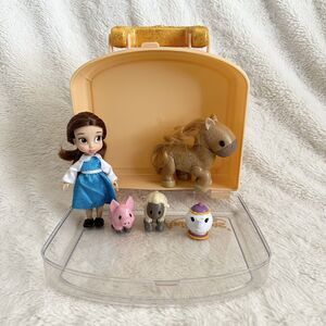 Disney Animator 5” Doll Carry Case Belle Beauty And The Beast Incomplete Animals